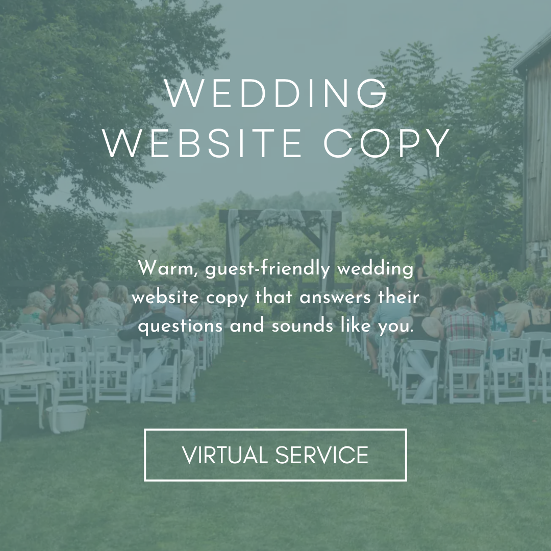 Wedding Website Copy