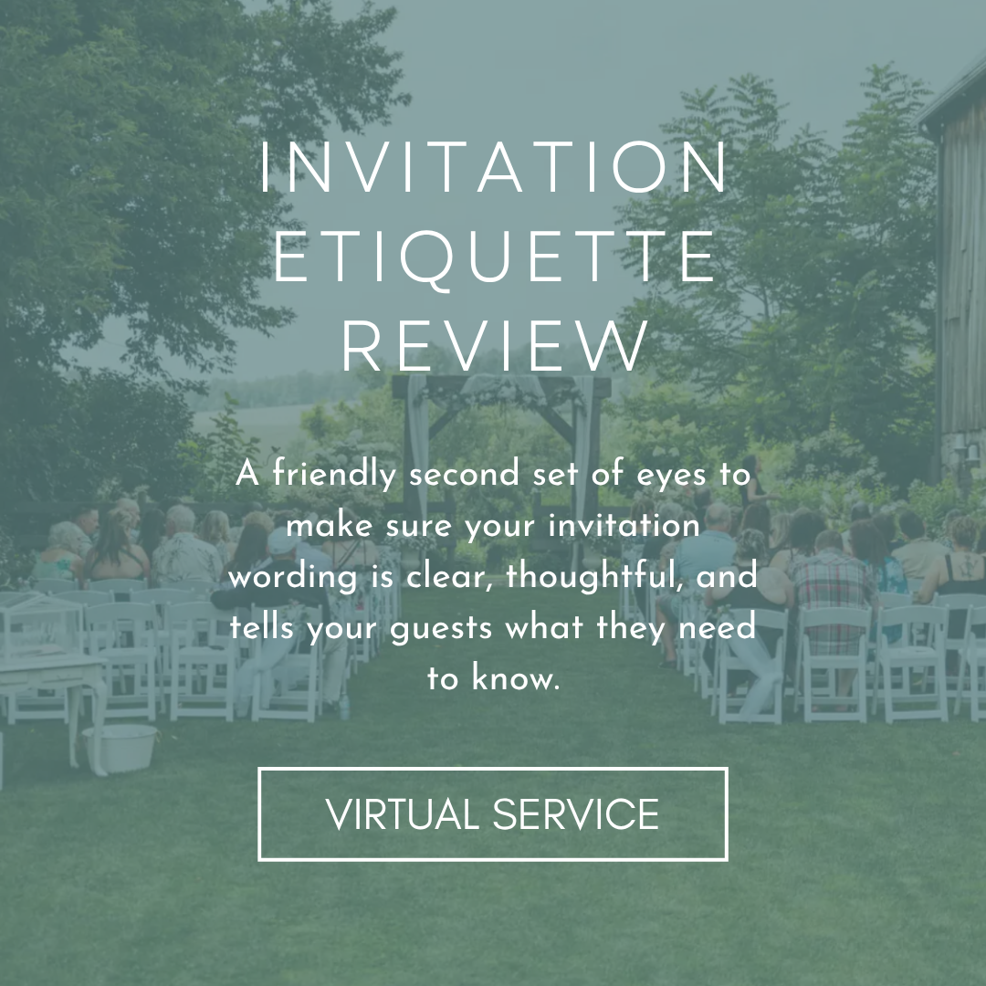 Invitation Wording & Etiquette Review